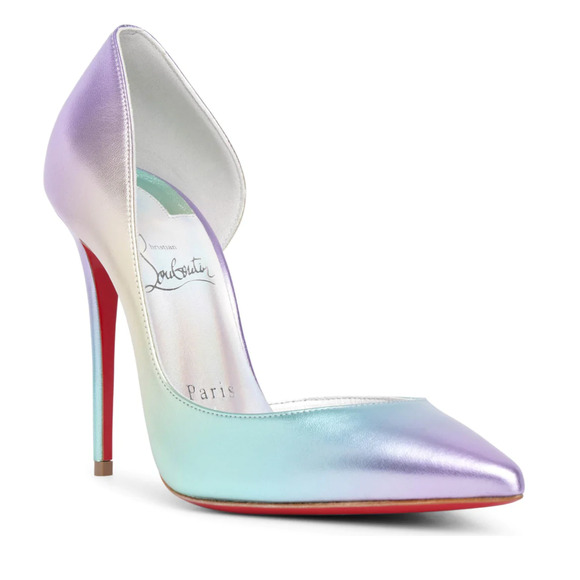 Christian Louboutin Iriza 100 Multicolor Licorne Leather D'Orsay Heel Pump 40 - Picture 3 of 11